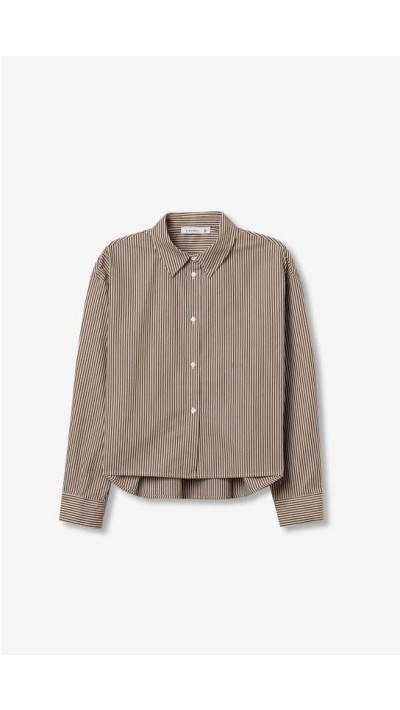 CAMISA RAYAS MARRÓN