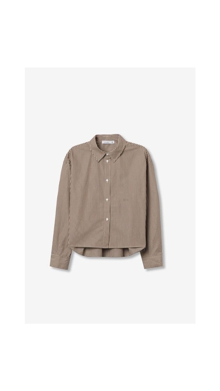 CAMISA RAYAS MARRÓN