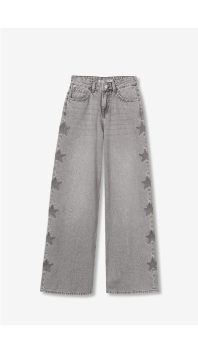pantalon gris estrellas 100% algodón