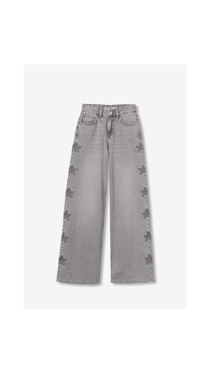 pantalon gris estrellas 100% algodón