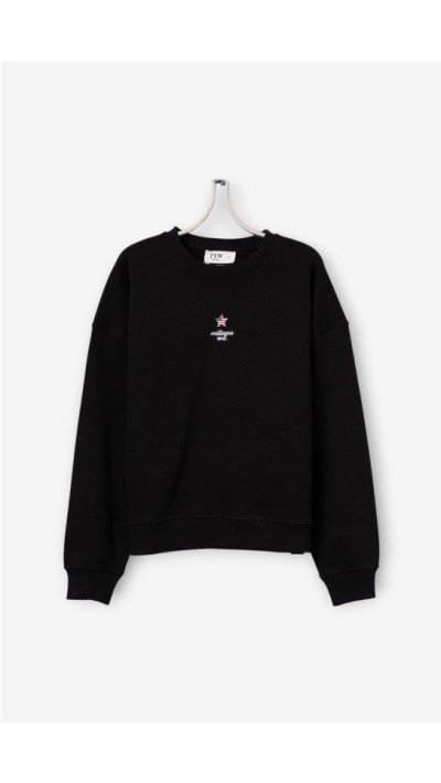 sudadera negra 80% COTTON 20% POLYESTER