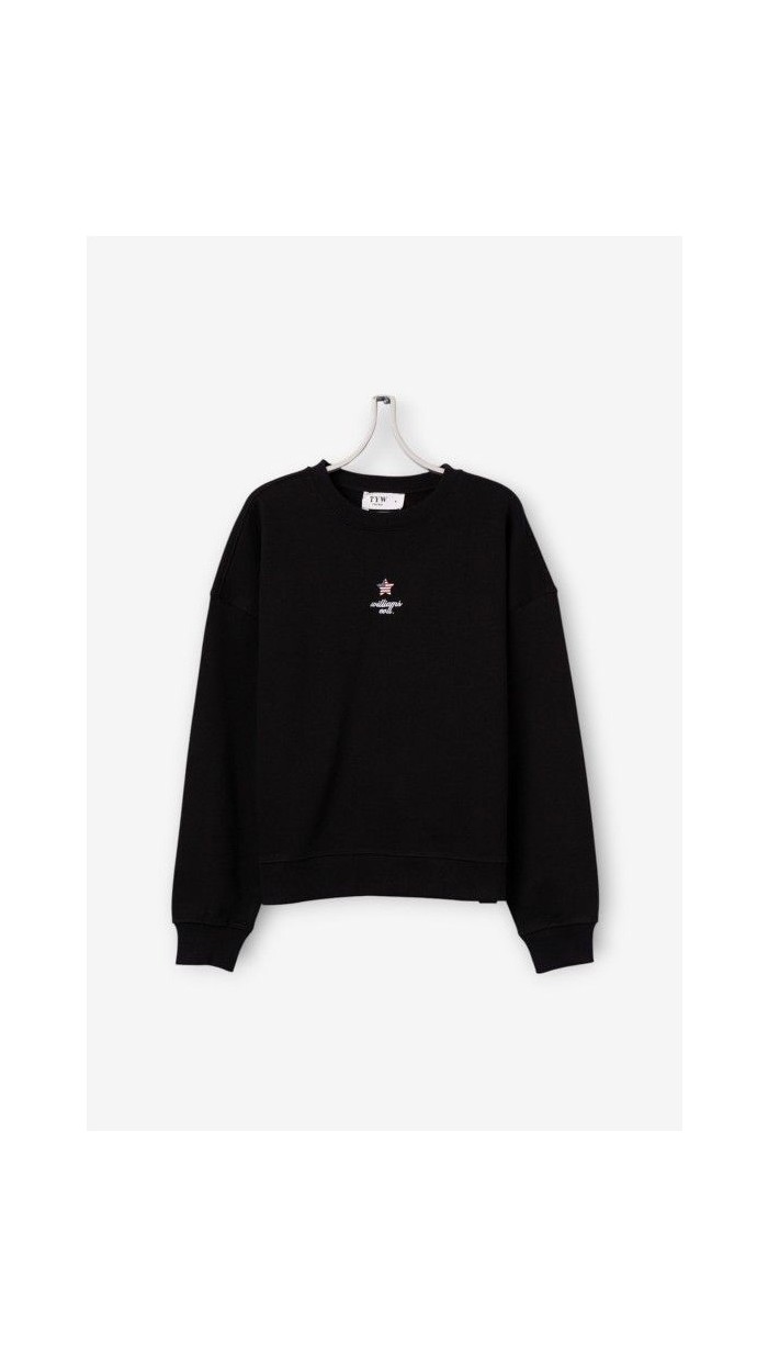 sudadera negra 80% COTTON 20% POLYESTER