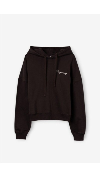 Sudadera marrón oscuro con capucha 80% ALGODÃO 20% POLLYESTER