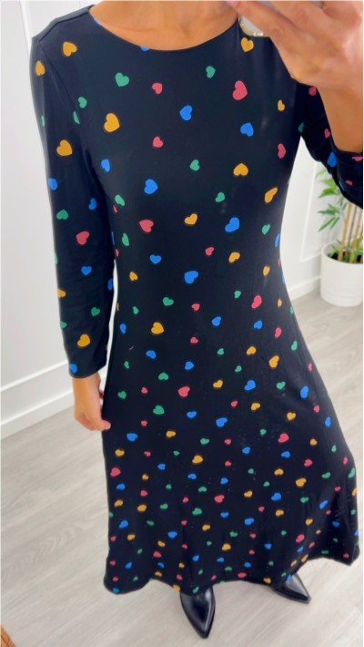 VESTIDO ALGODÓN ESTAMPADO CORAZÓN