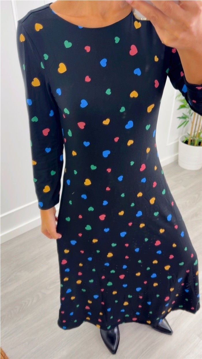 VESTIDO ALGODÓN ESTAMPADO CORAZÓN