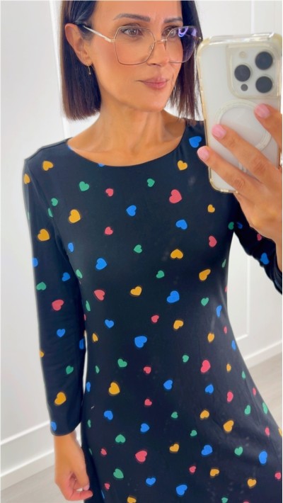 VESTIDO ALGODÓN ESTAMPADO CORAZÓN 2