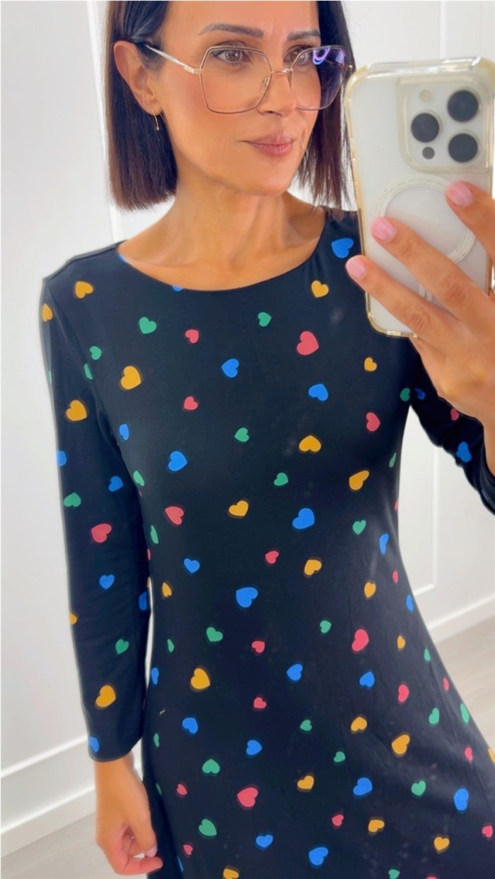 VESTIDO ALGODÓN ESTAMPADO CORAZÓN
