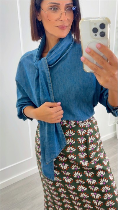 BLUSA DENIM LAZO CUELLO 2