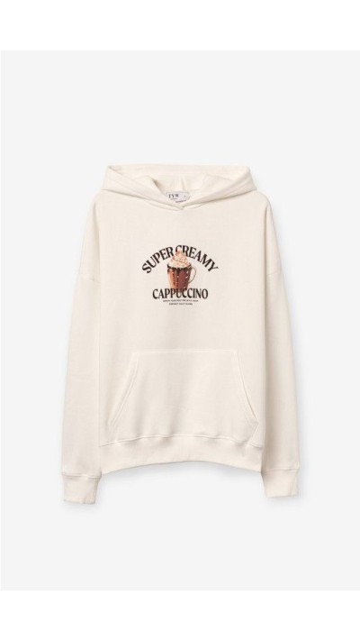 sudadera capucha blanco burdeos