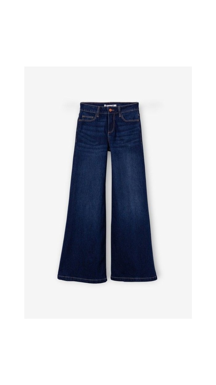 pantalón denim acampanado