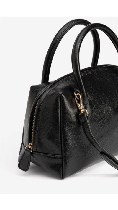 bolso negro polipiel asas