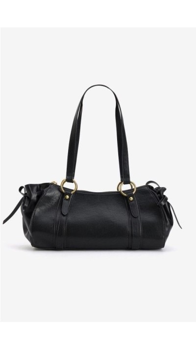 bolso negro polipiel baguette