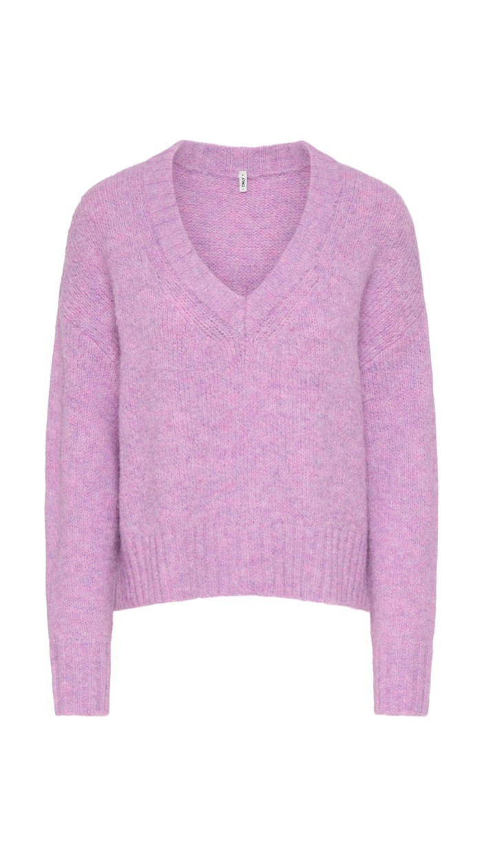 jersey cuello pico punto cenefa