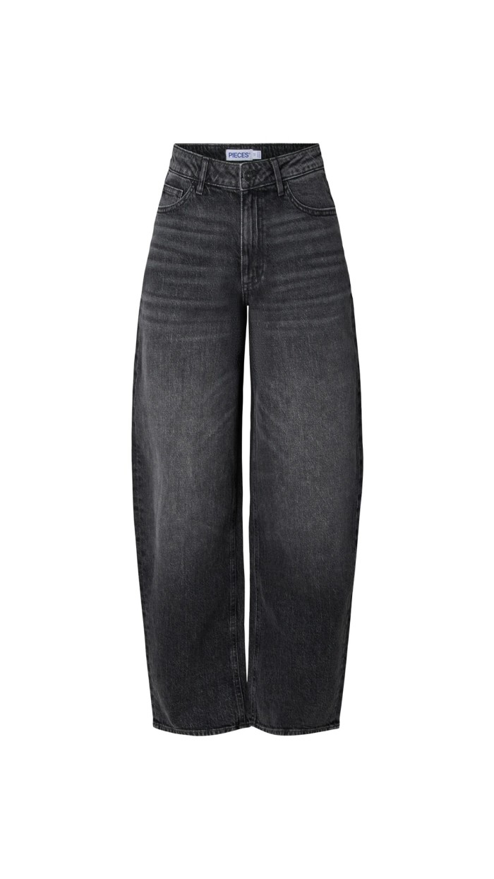 jeans barrel gris oscuro