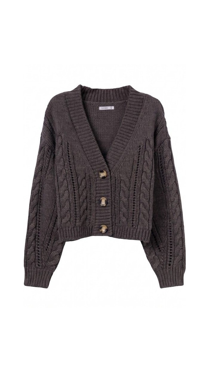 CHAQUETA PICO BOTONES CONTRASTE BEIGE Y GRIS