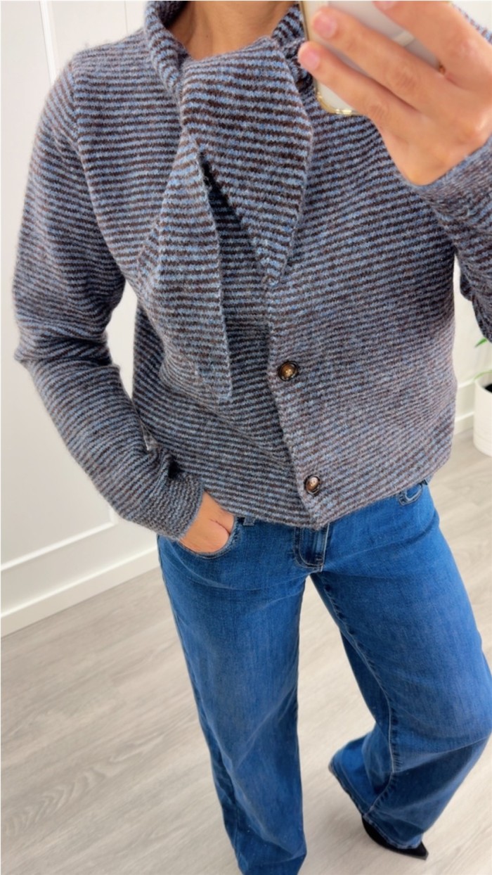 CARDIGAN ESTAMPADO RAYAS
