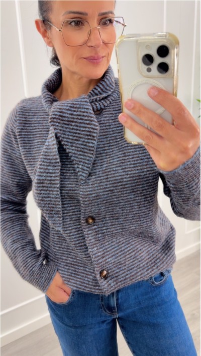 CARDIGAN ESTAMPADO RAYAS 2