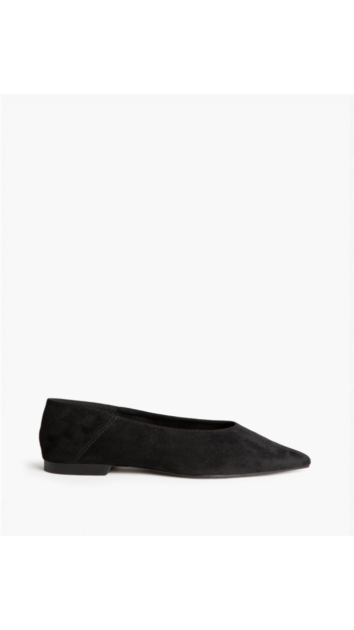 BAILARINA SUEDE PUNTA NEGRO