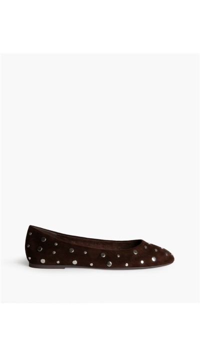 bailarinas tachuelas marrón choco