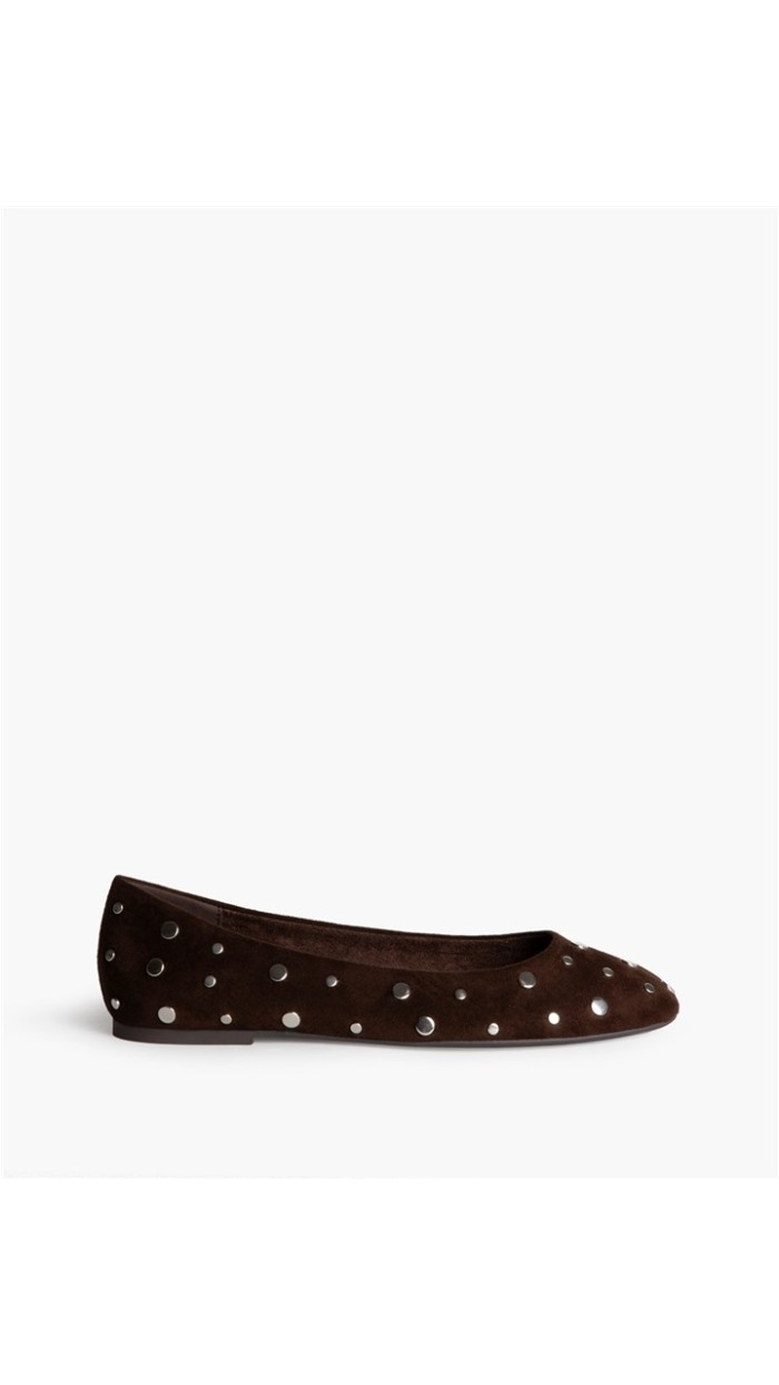 bailarinas tachuelas marrón choco
