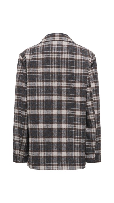 blazer de cuadros gris marrón choco 2