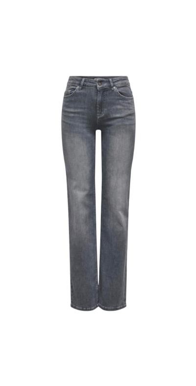 Jeans corte recto gris